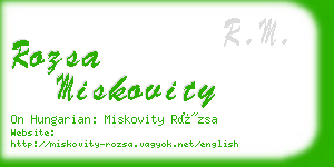 rozsa miskovity business card